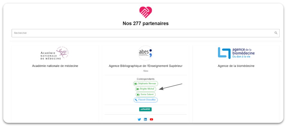 liste partenaires ezmesure avec contacts